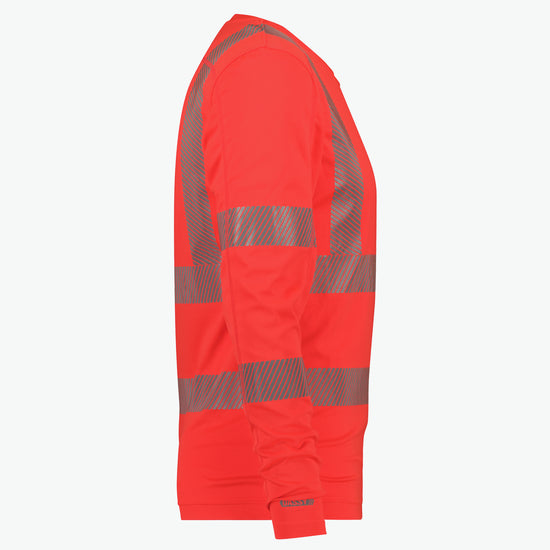 Dassy Carterville Hogezichtbaarheids-uv-T-shirt met lange mouwen - Fluorood Werkshirt HiVis Dassy