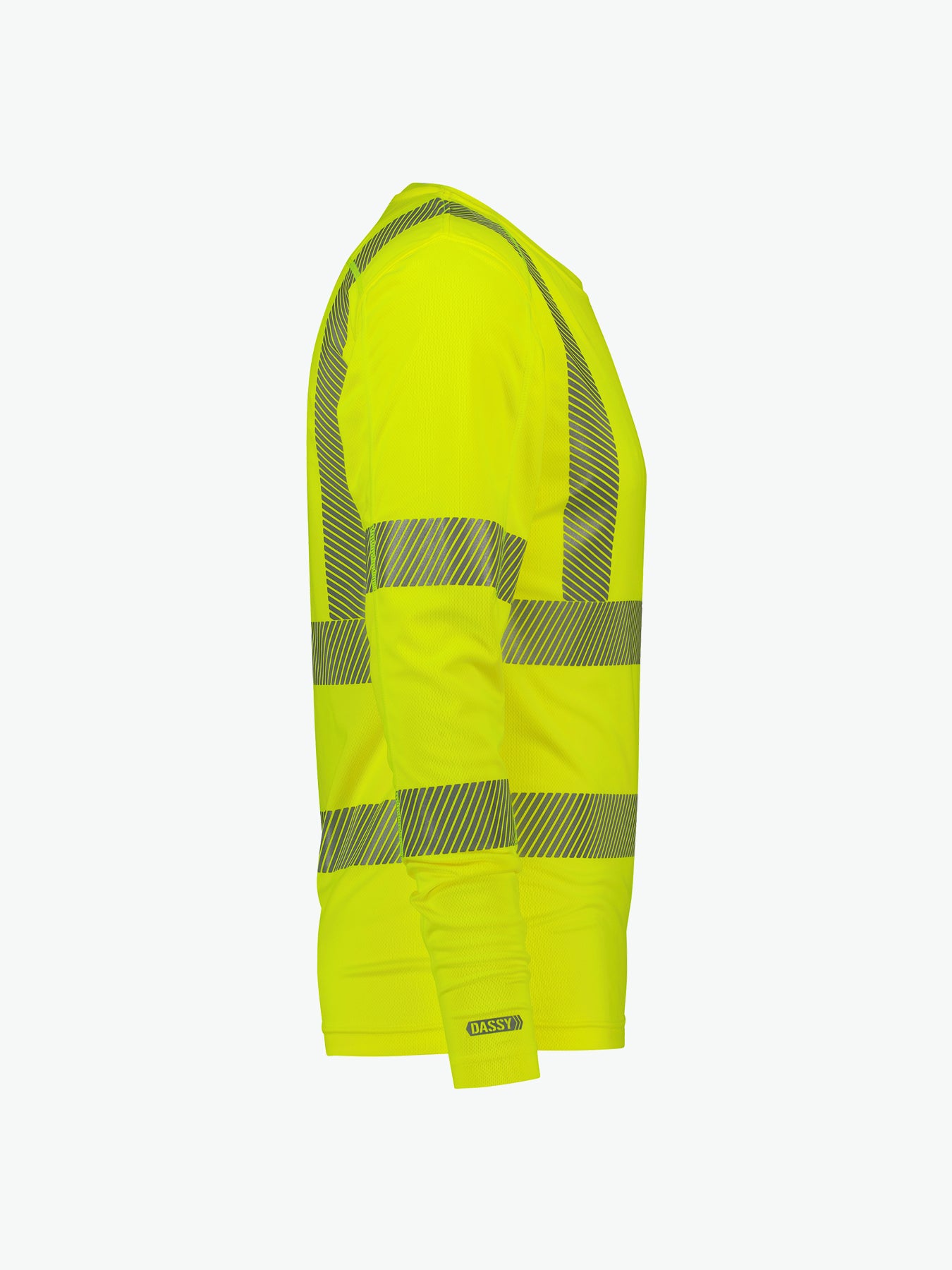 Dassy Carterville Hogezichtbaarheids-uv-T-shirt met lange mouwen - Fluogeel Werkshirt HiVis Dassy