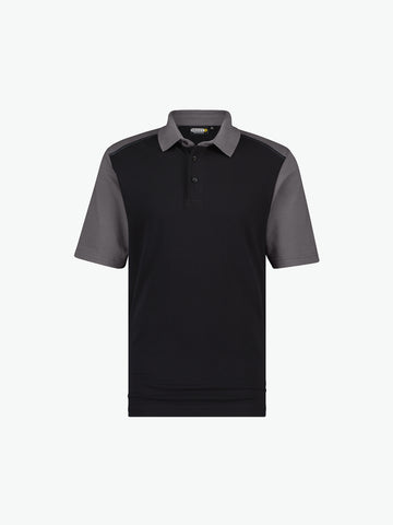 Dassy Cesar Tweekleurige polo - Zwart/Cementgrijs Werkpolo Dassy