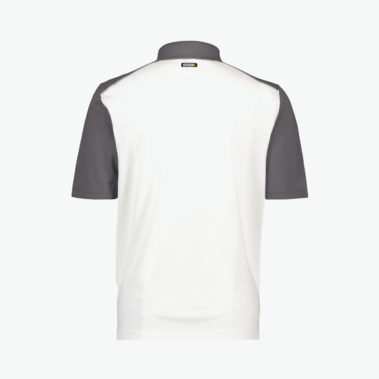 Dassy Cesar Tweekleurige polo - Wit/Cementgrijs Werkpolo Dassy