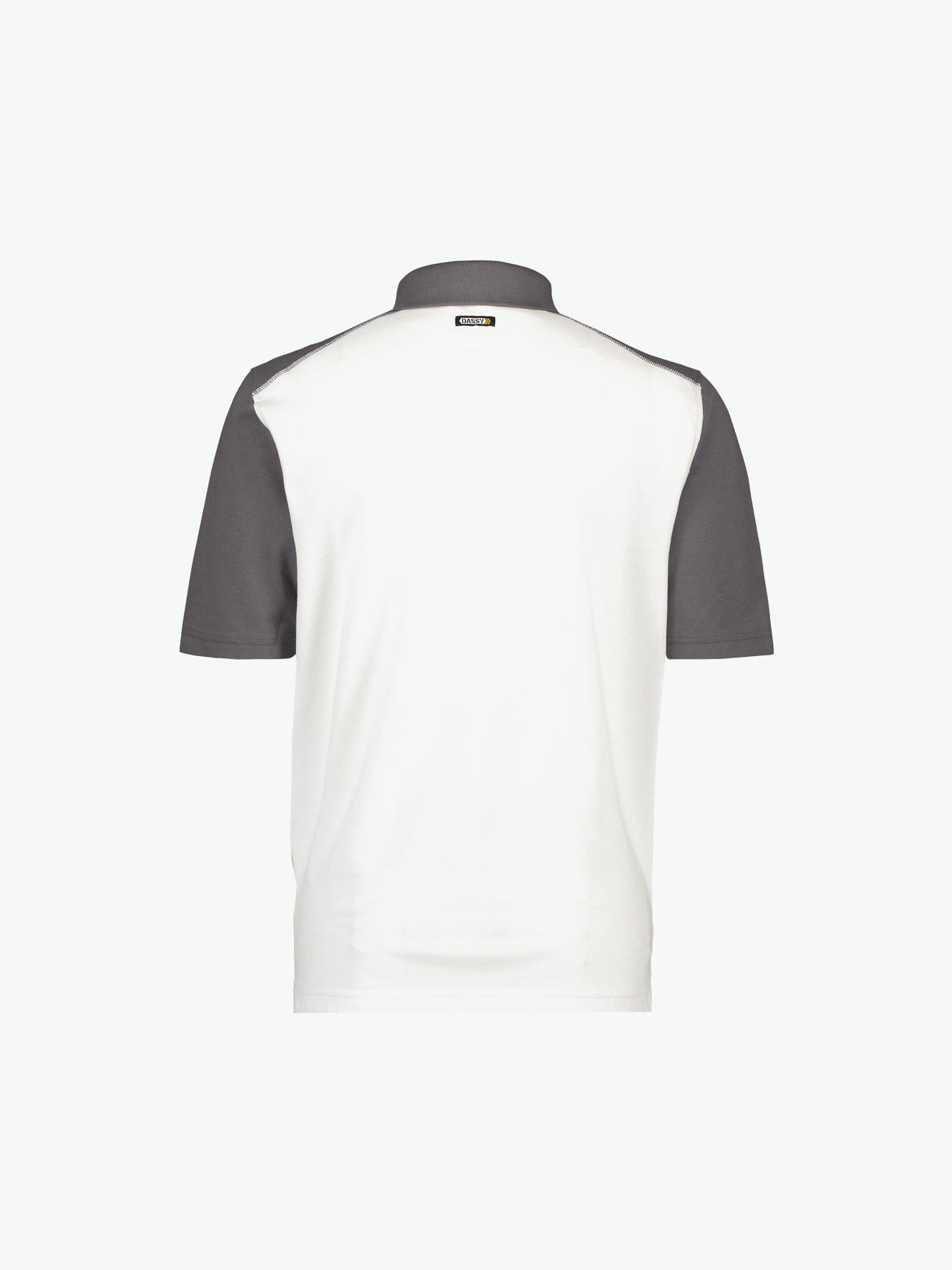 Dassy Cesar Tweekleurige polo - Wit/Cementgrijs Werkpolo Dassy