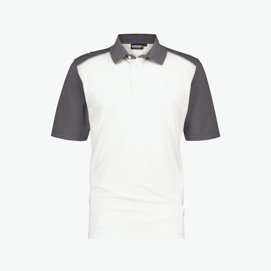 Dassy Cesar Tweekleurige polo - Wit/Cementgrijs Werkpolo Dassy