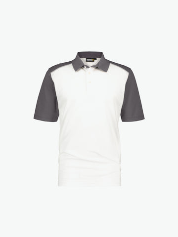Dassy Cesar Tweekleurige polo - Wit/Cementgrijs Werkpolo Dassy
