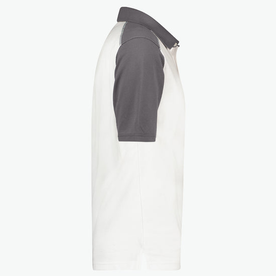 Dassy Cesar Tweekleurige polo - Wit/Cementgrijs Werkpolo Dassy