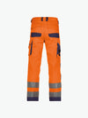 Dassy Chicago Hogezichtbaarheidsbroek met kniezakken - Fluo-Oranje/Marineblauw Werkbroek Dassy