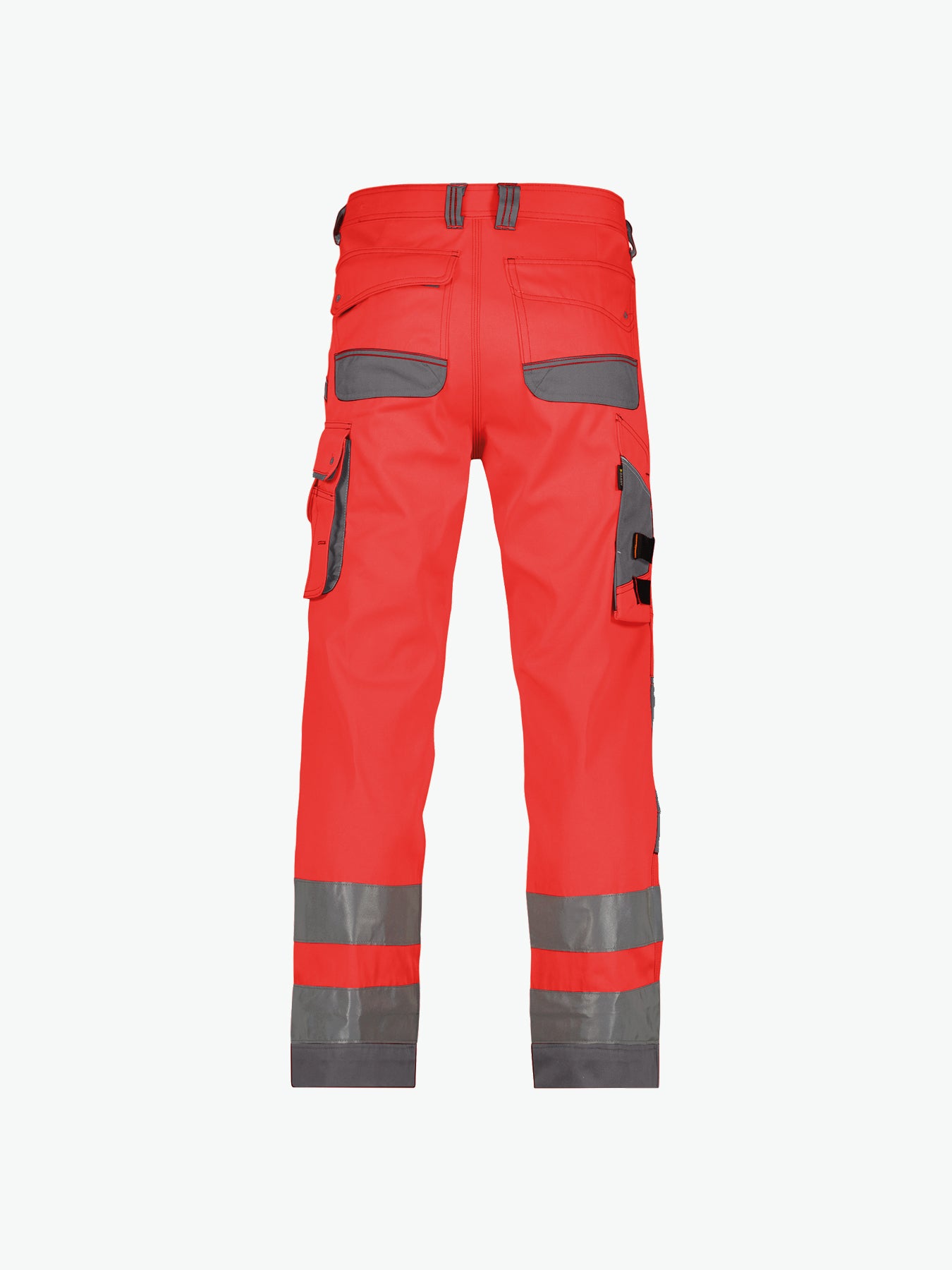 Dassy Chicago Hogezichtbaarheidsbroek met kniezakken - Fluorood/Cementgrijs Werkbroek Hivis Dassy