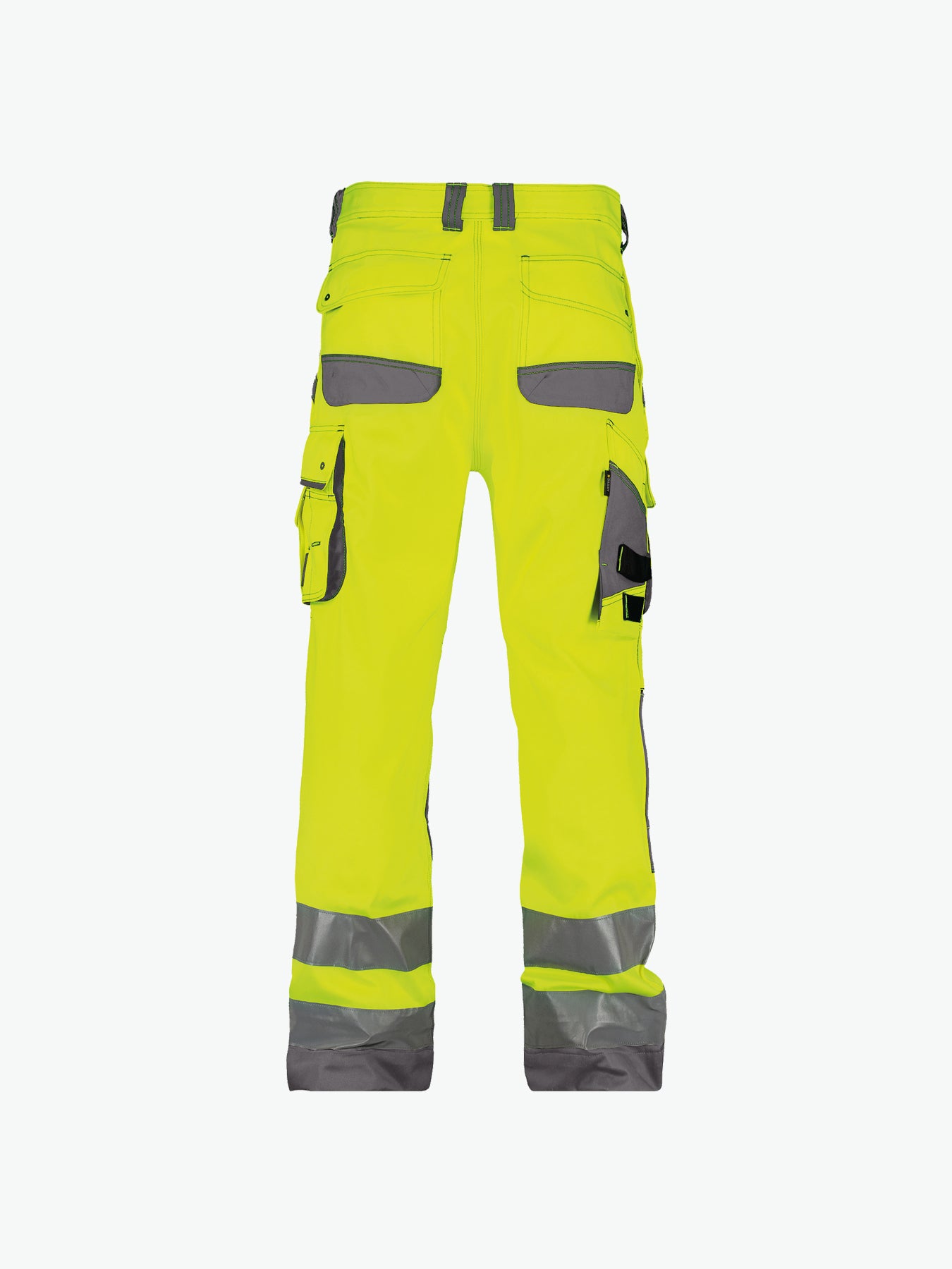 Dassy Chicago Hogezichtbaarheidsbroek met kniezakken - Fluogeel/Cementgrijs Werkbroek HiVis Dassy