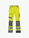 Dassy Chicago Hogezichtbaarheidsbroek met kniezakken - Fluogeel/Cementgrijs Werkbroek HiVis Dassy
