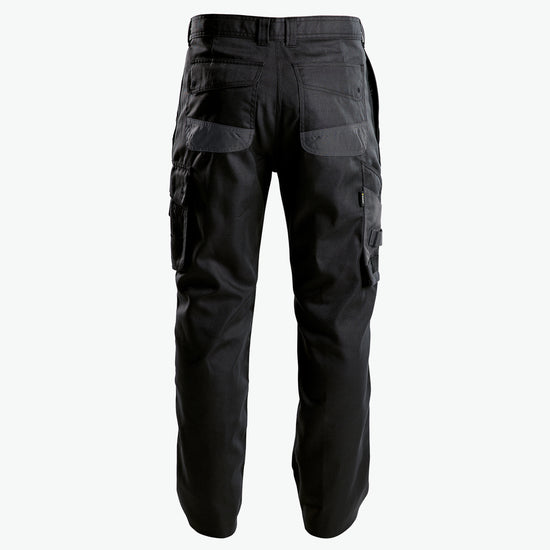 Dassy Connor Canvas werkbroek met kniezakken - Zwart/Antracietgrijs Werkbroek Dassy