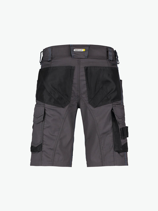 Dassy Cosmic Werkshort - Antracietgrijs/Zwart Werkbroek Dassy