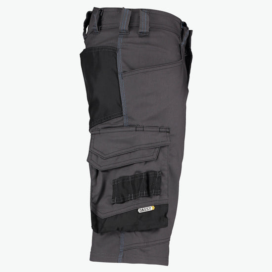 Dassy Cosmic Werkshort - Antracietgrijs/Zwart Werkbroek Dassy