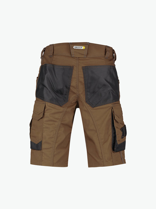 Dassy Cosmic Werkshort - Leembruin/Antracietgrijs Werkbroek Dassy