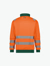 Dassy Denver Hogezichtbaarheidssweater - Fluo-Oranje/Flessengroen Werksweater HiVis Dassy