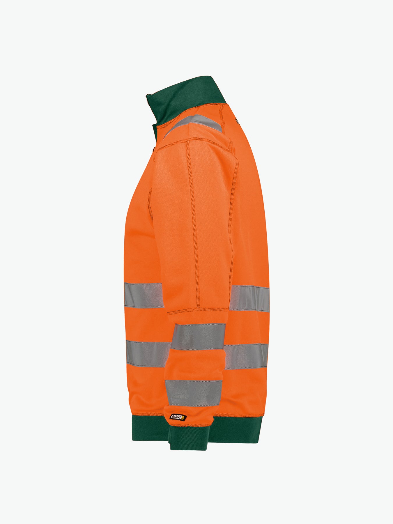 Dassy Denver Hogezichtbaarheidssweater - Fluo-Oranje/Flessengroen Werksweater HiVis Dassy
