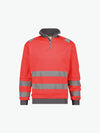 Dassy Denver Hogezichtbaarheidssweater - Fluorood/Cementgrijs Werksweater HiVis Dassy