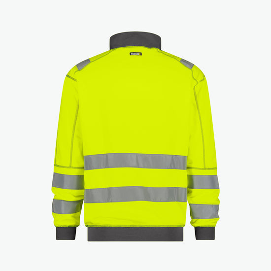 Dassy Denver Hogezichtbaarheidssweater - Fluogeel/Cementgrijs Werksweater HiVis Dassy