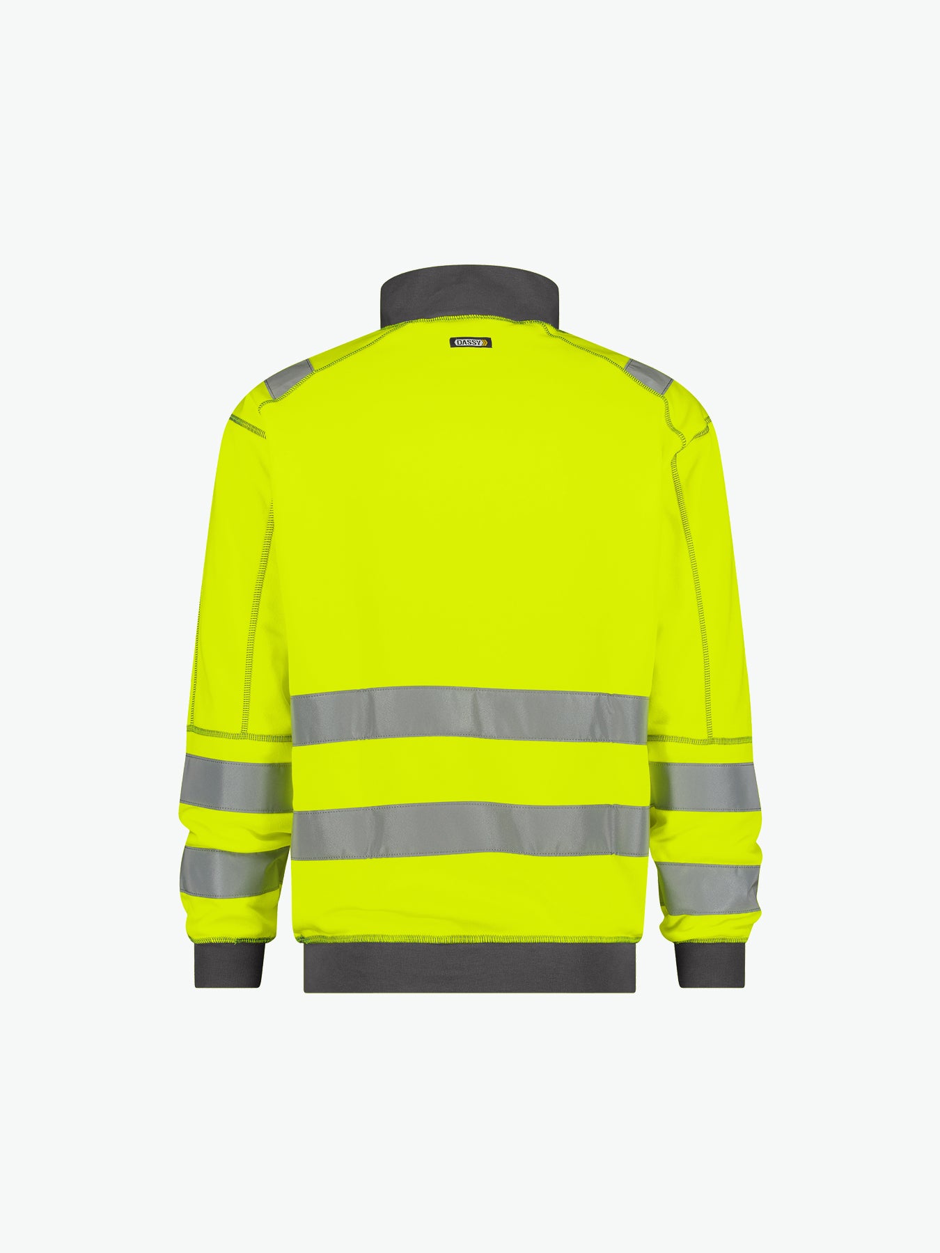 Dassy Denver Hogezichtbaarheidssweater - Fluogeel/Cementgrijs Werksweater HiVis Dassy