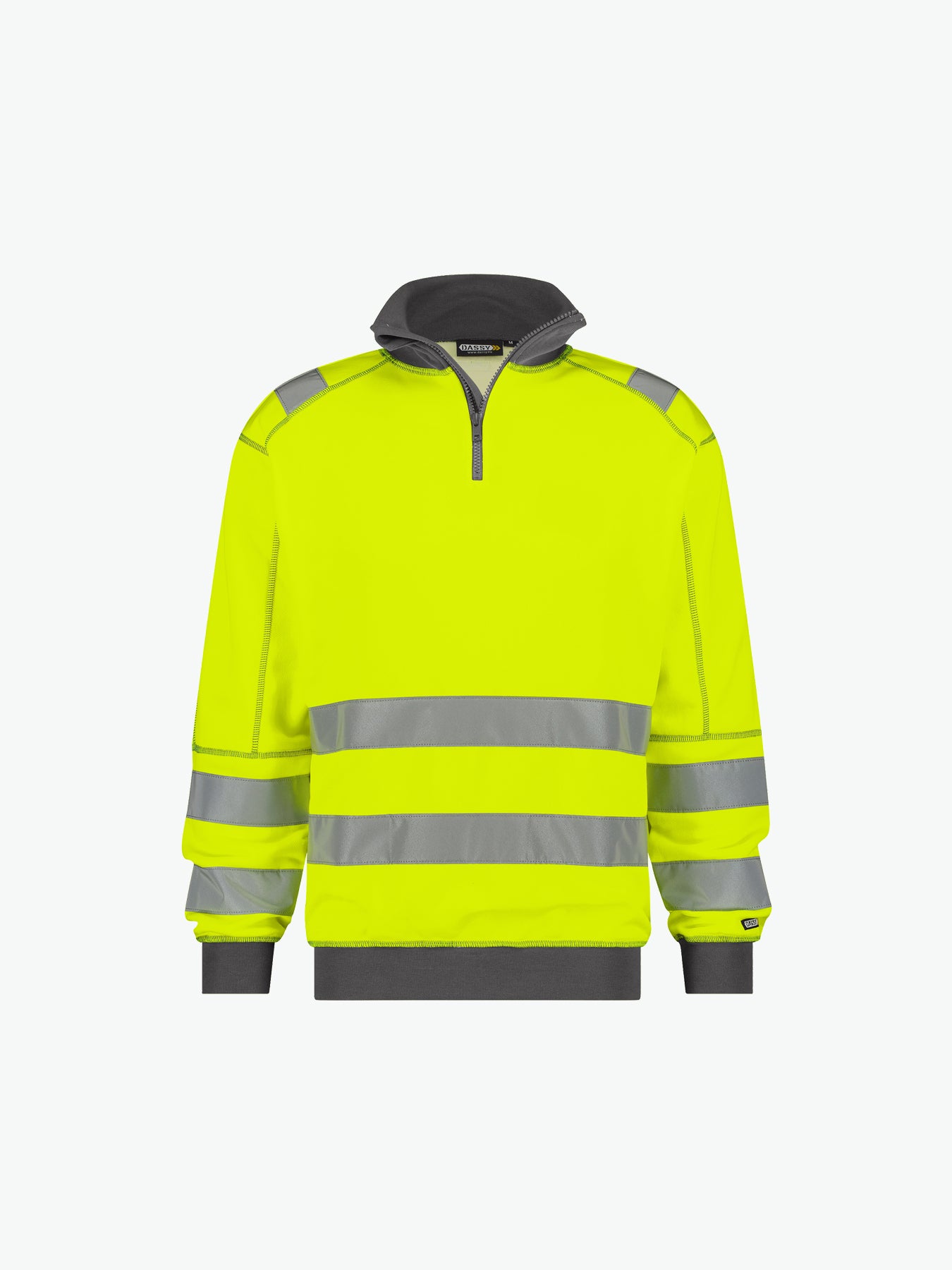 Dassy Denver Hogezichtbaarheidssweater - Fluogeel/Cementgrijs Werksweater HiVis Dassy
