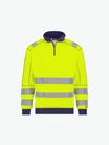 Dassy Denver Hogezichtbaarheidssweater - Fluogeel/Marineblauw Werksweater HiVis Dassy