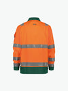 Dassy Dusseldorf Hogezichtbaarheidsvest - Fluo-Oranje/Flessengroen Werkvest HiVis Dassy