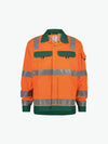 Dassy Dusseldorf Hogezichtbaarheidsvest - Fluo-Oranje/Flessengroen Werkvest HiVis Dassy