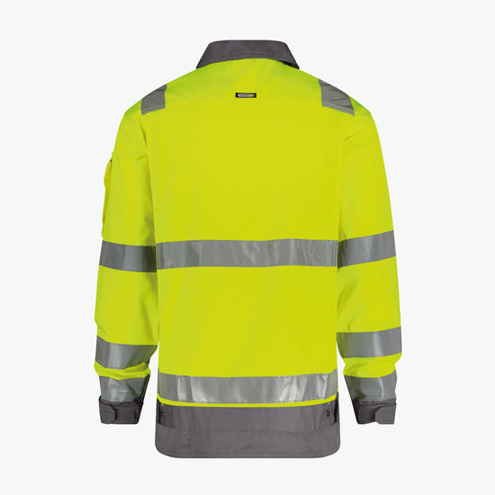 Dassy Dusseldorf Hogezichtbaarheidsvest - Fluogeel/Cementgrijs Werkvest HiVis Dassy
