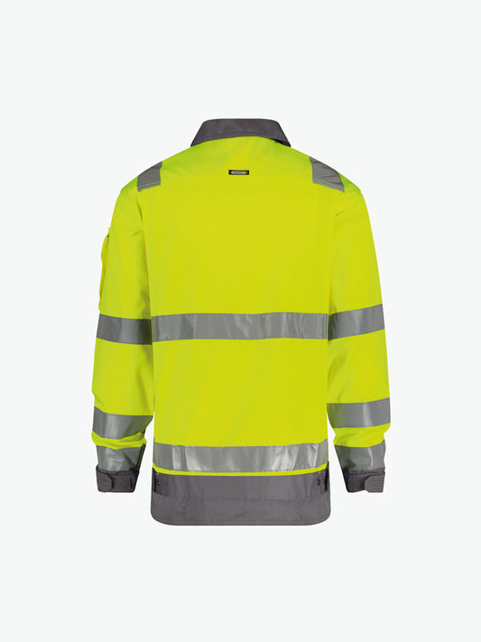Dassy Dusseldorf Hogezichtbaarheidsvest - Fluogeel/Cementgrijs Werkvest HiVis Dassy