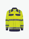 Dassy Dusseldorf Hogezichtbaarheidsvest - Fluogeel/Marineblauw Werkvest HiVis Dassy