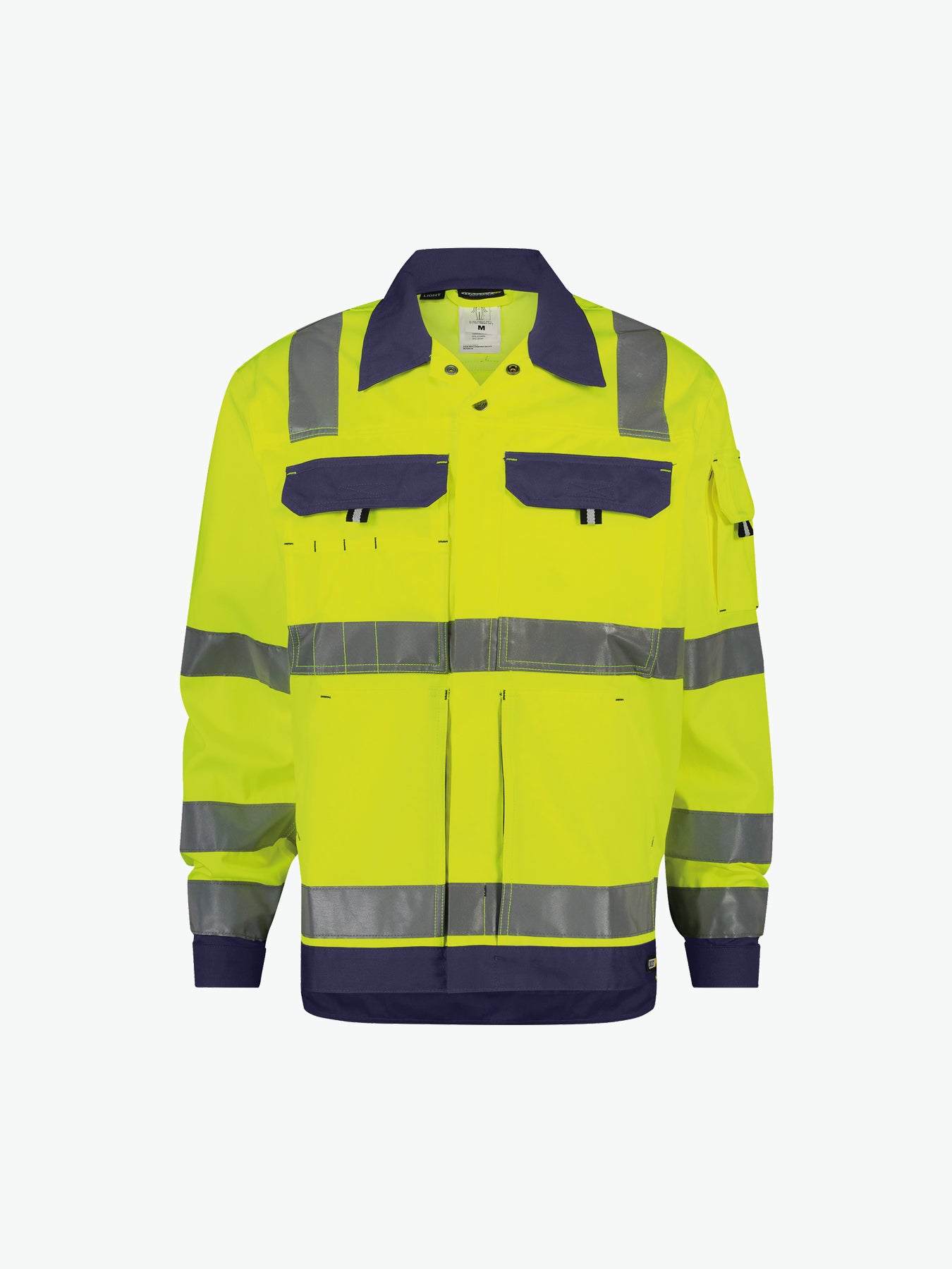 Dassy Dusseldorf Hogezichtbaarheidsvest - Fluogeel/Marineblauw Werkvest HiVis Dassy