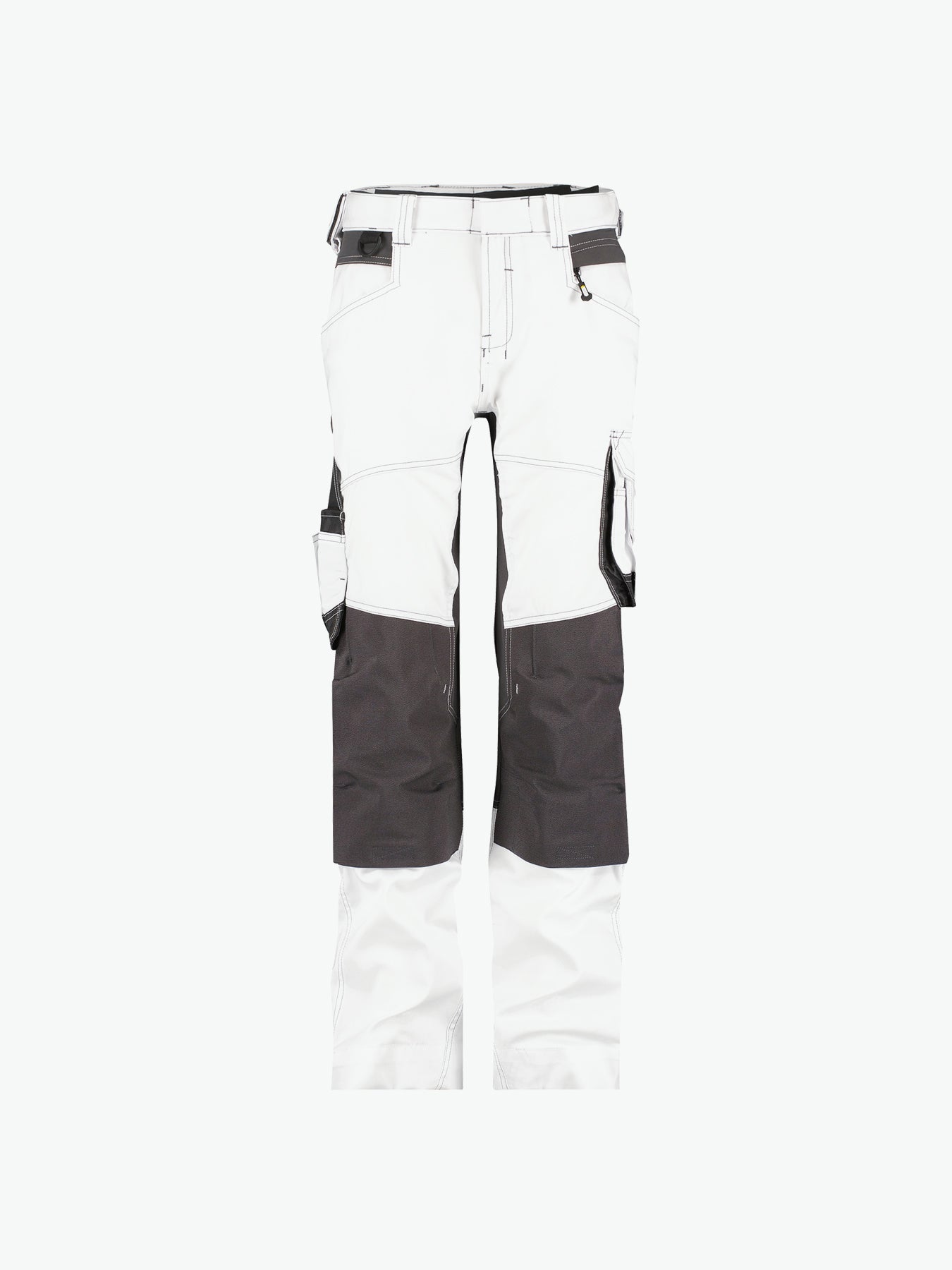 Dassy Dynax Painters Women Schildersbroek met stretch en kniezakken voor dames - Wit/Antracietgrijs Werkbroek Dames Dassy