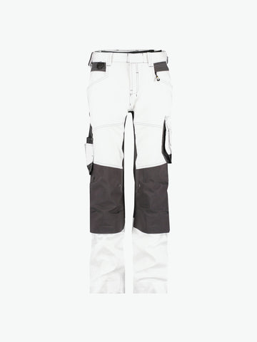 Dassy Dynax Painters Women Schildersbroek met stretch en kniezakken voor dames - Wit/Antracietgrijs Werkbroek Dames Dassy