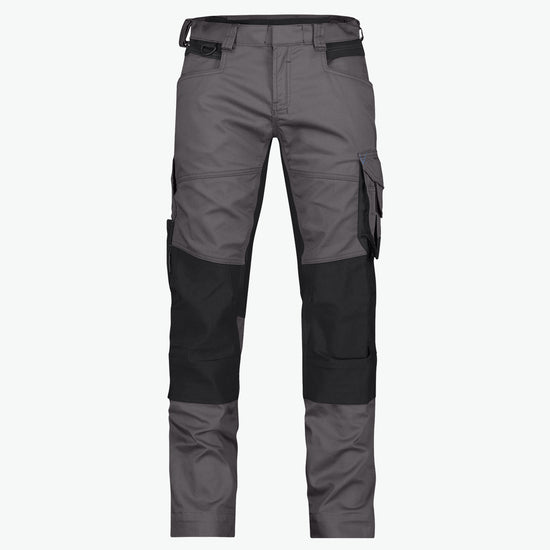 Dassy Dynax Women Werkbroek met stretch en kniezakken voor dames - Antracietgrijs/Zwart Werkbroek Dames Dassy