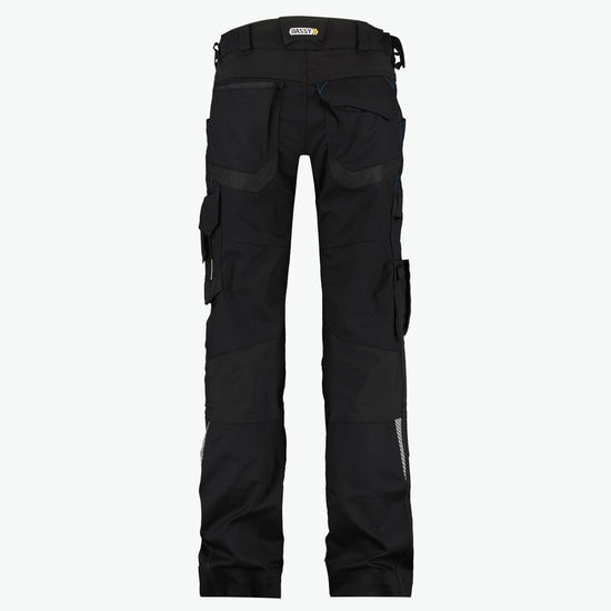 Dassy Dynax Women Werkbroek met stretch en kniezakken voor dames - Zwart Werkbroek Dames Dassy