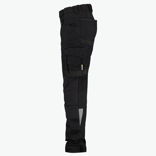 Dassy Dynax Women Werkbroek met stretch en kniezakken voor dames - Zwart Werkbroek Dames Dassy