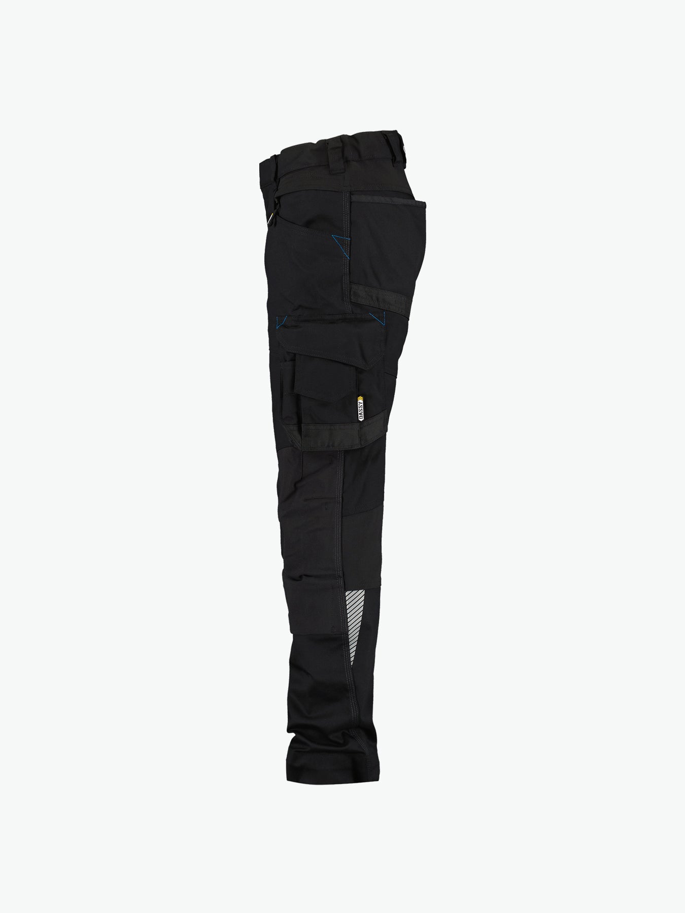 Dassy Dynax Women Werkbroek met stretch en kniezakken voor dames - Zwart Werkbroek Dames Dassy