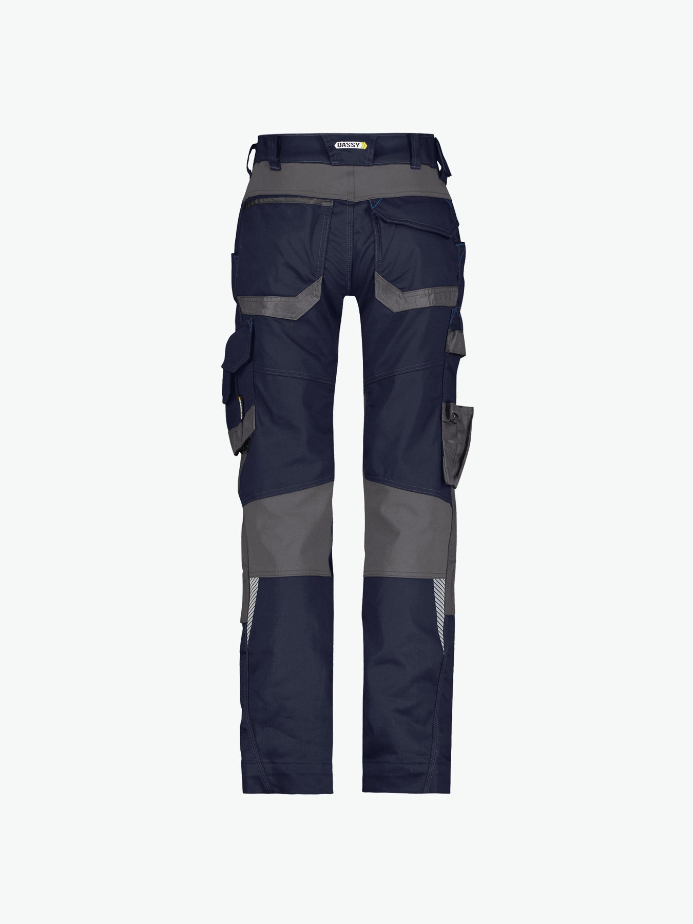 Dassy Dynax Women Werkbroek met stretch en kniezakken voor dames - Nachtblauw/Antracietgrijs Werkbroek Dames Dassy