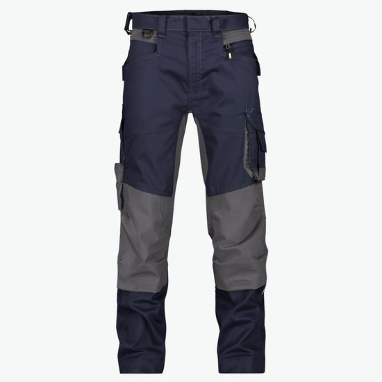 Dassy Dynax Women Werkbroek met stretch en kniezakken voor dames - Nachtblauw/Antracietgrijs Werkbroek Dames Dassy