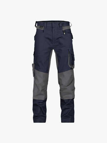 Dassy Dynax Women Werkbroek met stretch en kniezakken voor dames - Nachtblauw/Antracietgrijs Werkbroek Dames Dassy