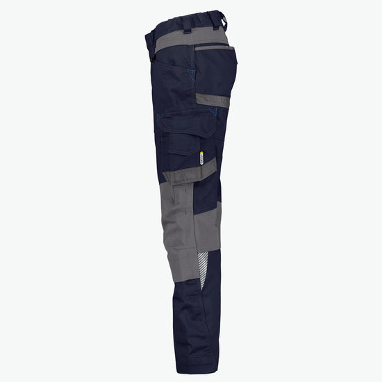 Dassy Dynax Women Werkbroek met stretch en kniezakken voor dames - Nachtblauw/Antracietgrijs Werkbroek Dames Dassy