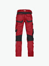 Dassy Dynax Women Werkbroek met stretch en kniezakken voor dames - Rood/Zwart Werkbroek Dames Dassy