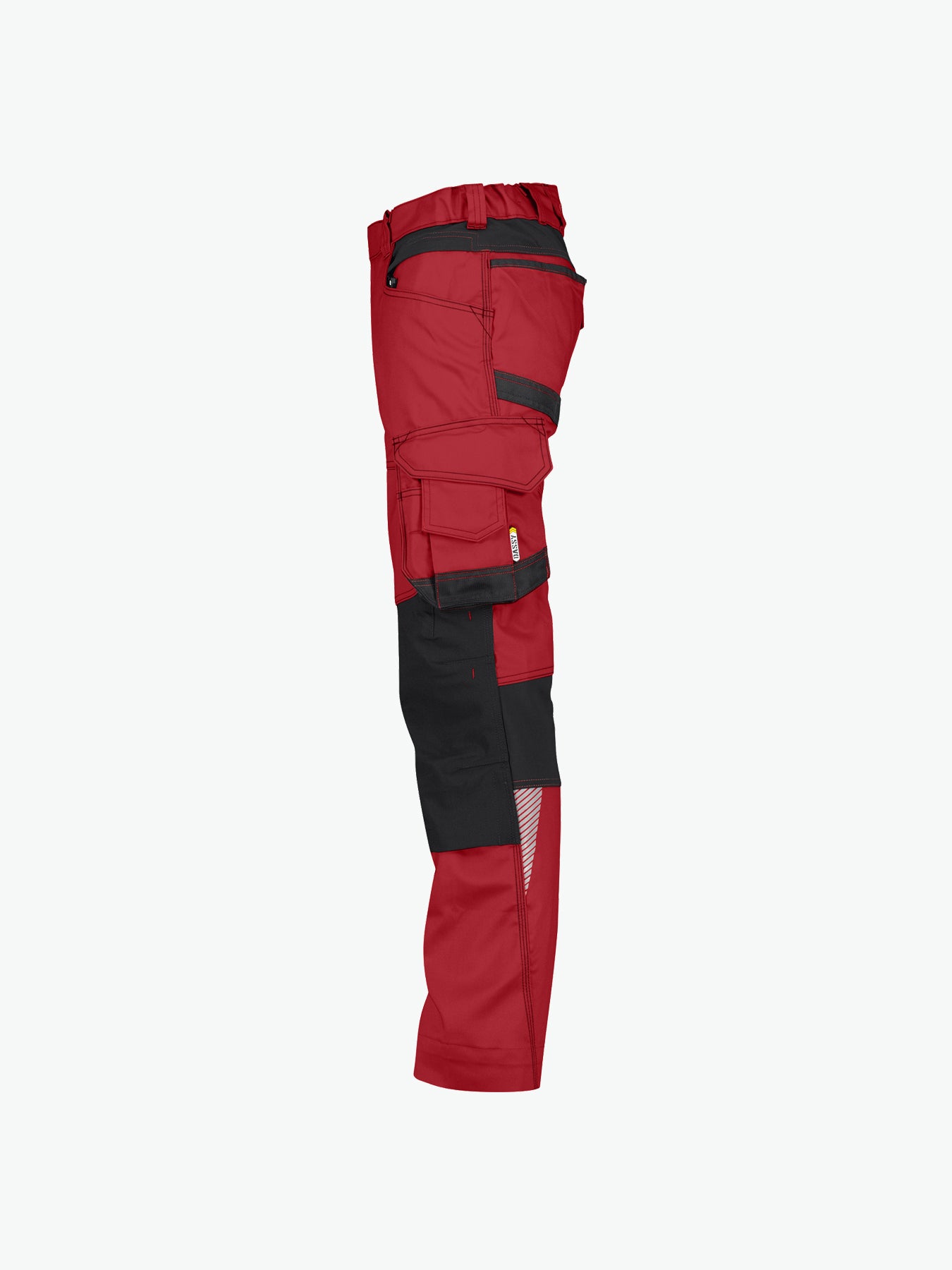 Dassy Dynax Women Werkbroek met stretch en kniezakken voor dames - Rood/Zwart Werkbroek Dames Dassy