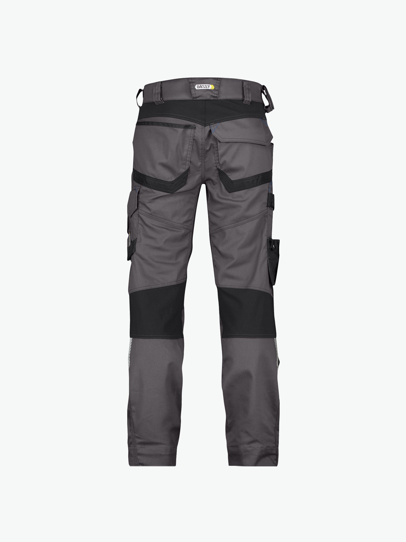 Dassy Dynax Werkbroek met stretch en kniezakken - Antracietgrijs/Zwart Werkbroek Dassy