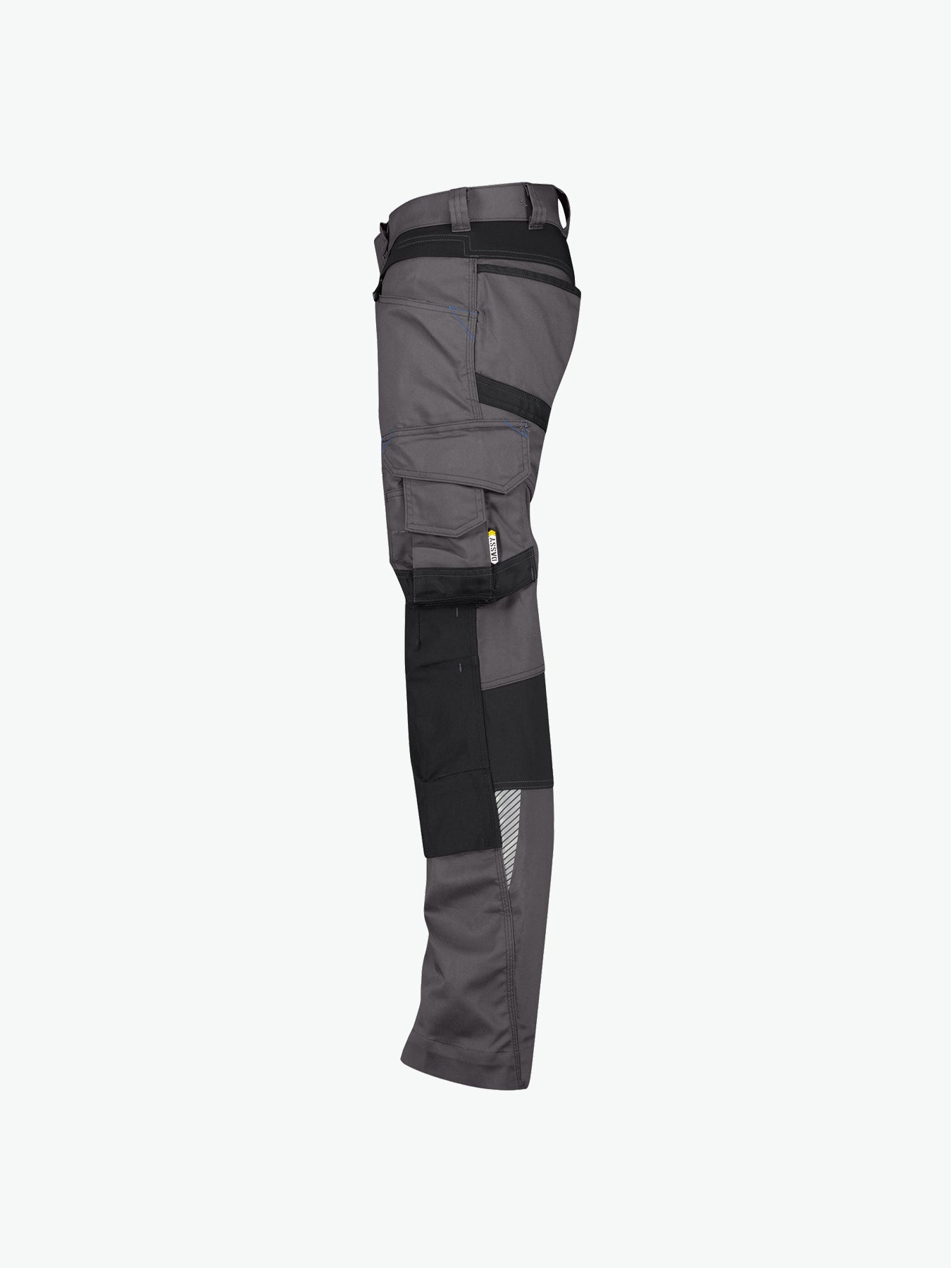 Dassy Dynax Werkbroek met stretch en kniezakken - Antracietgrijs/Zwart Werkbroek Dassy
