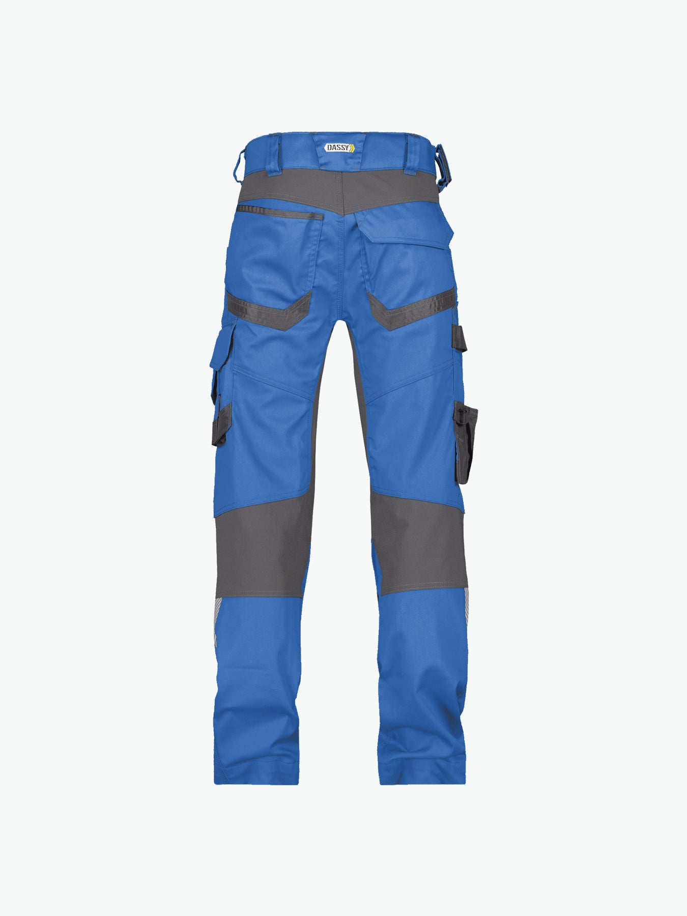 Dassy Dynax Werkbroek met stretch en kniezakken - Azuurblauw/Antracietgrijs Werkbroek Dassy