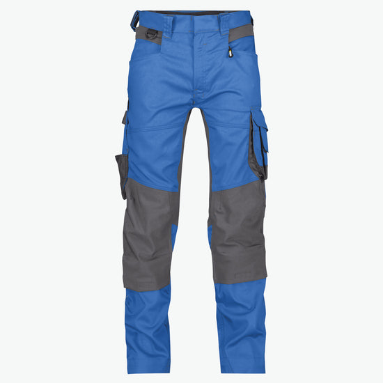 Dassy Dynax Werkbroek met stretch en kniezakken - Azuurblauw/Antracietgrijs Werkbroek Dassy