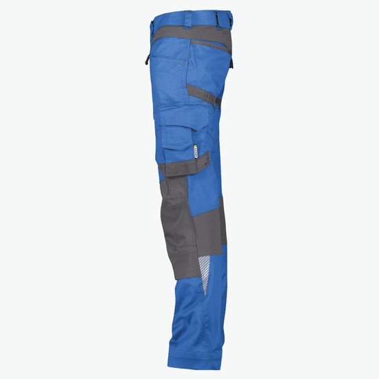 Dassy Dynax Werkbroek met stretch en kniezakken - Azuurblauw/Antracietgrijs Werkbroek Dassy