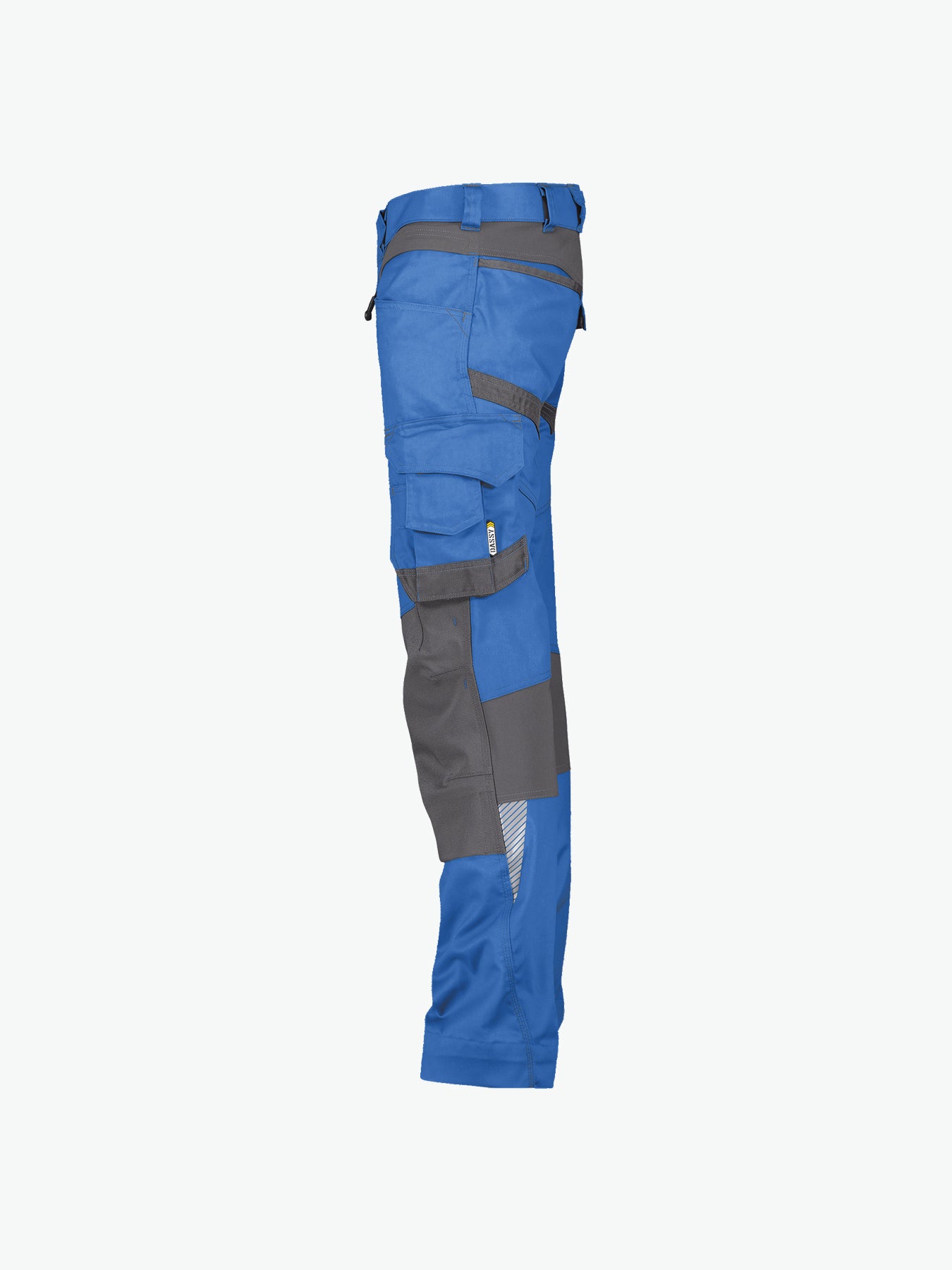 Dassy Dynax Werkbroek met stretch en kniezakken - Azuurblauw/Antracietgrijs Werkbroek Dassy