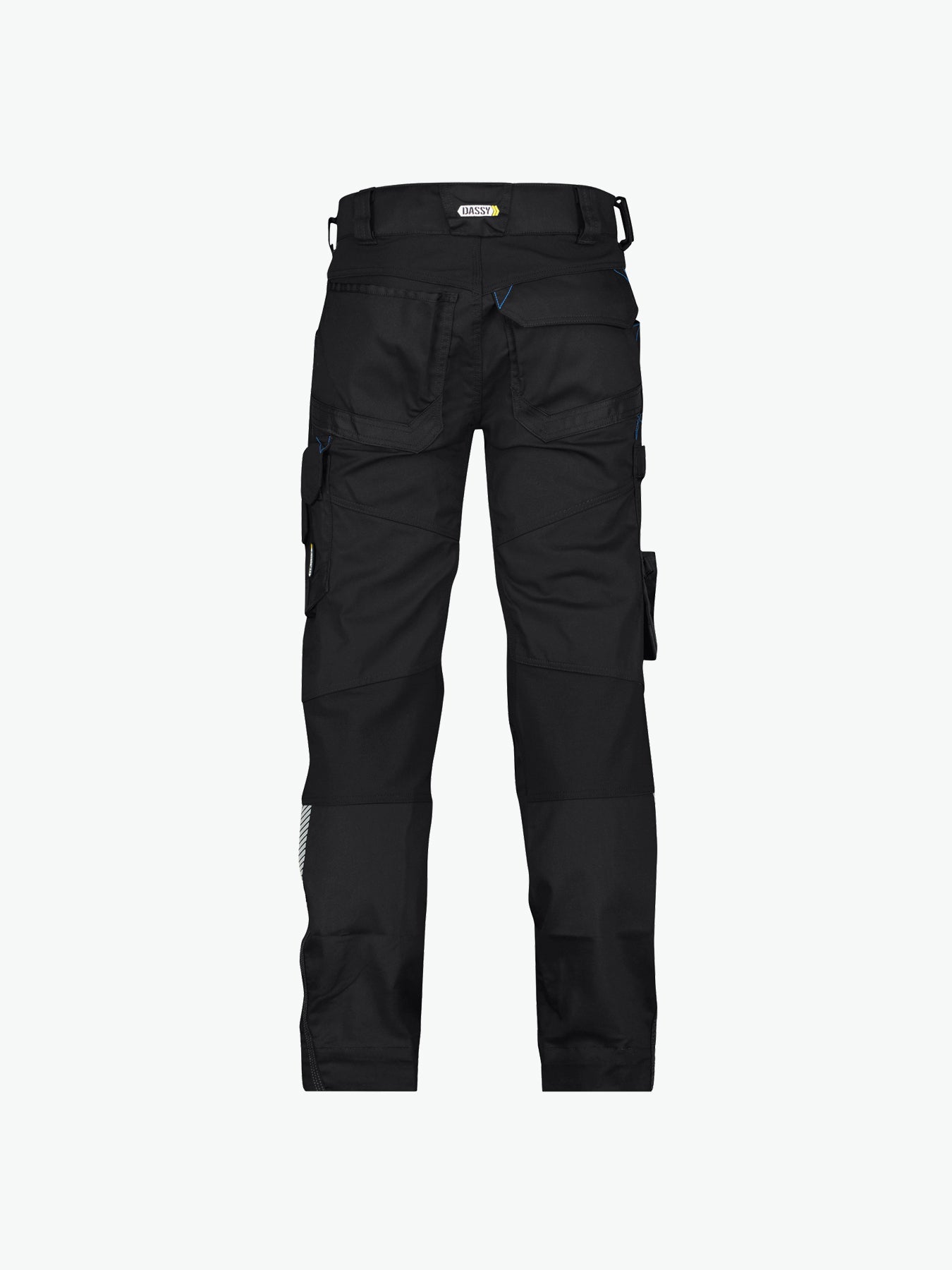 Dassy Dynax Werkbroek met stretch en kniezakken - Zwart Werkbroek Dassy