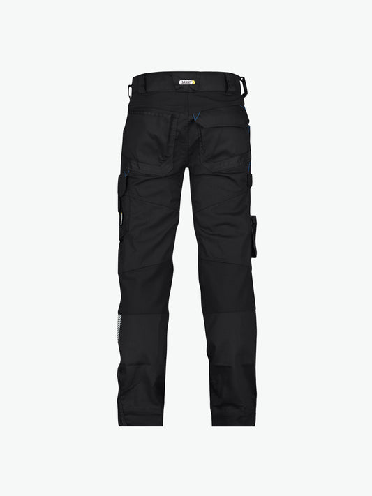 Dassy Dynax Werkbroek met stretch en kniezakken - Zwart Werkbroek Dassy
