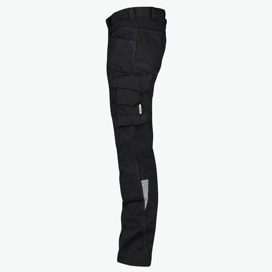 Dassy Dynax Werkbroek met stretch en kniezakken - Zwart Werkbroek Dassy